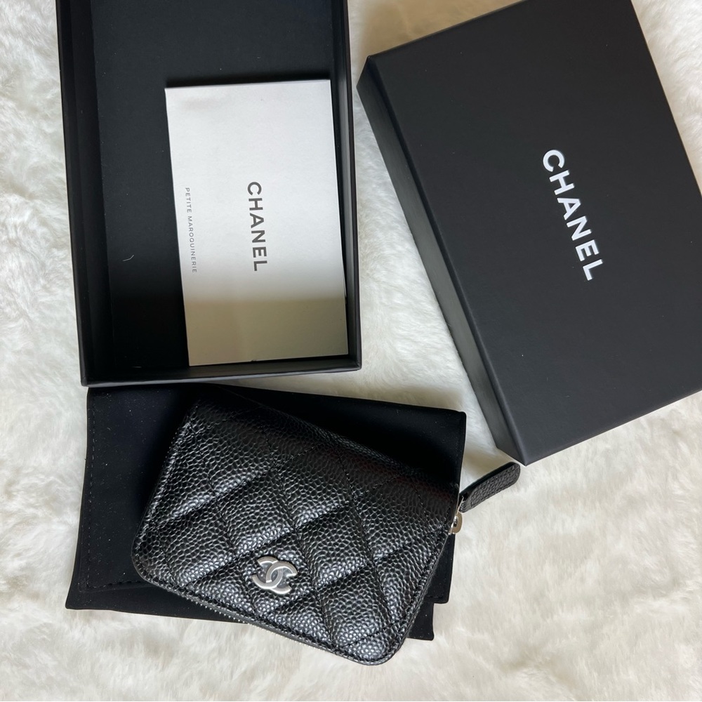 CHANEL Caviar Quilted Zip Coin Purse Black - Picture 3 of 6